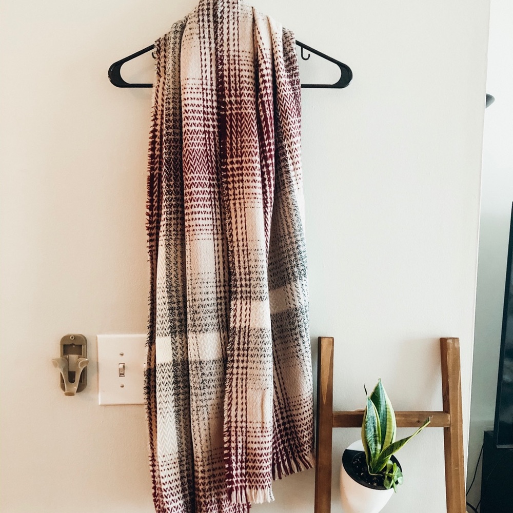 Like new Pink and Red Long Scarf